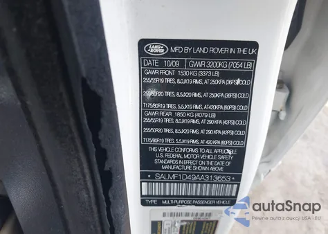 2010 Land Rover Range Rover Hse from USA, damaged, VIN SALMF1D49AA313653